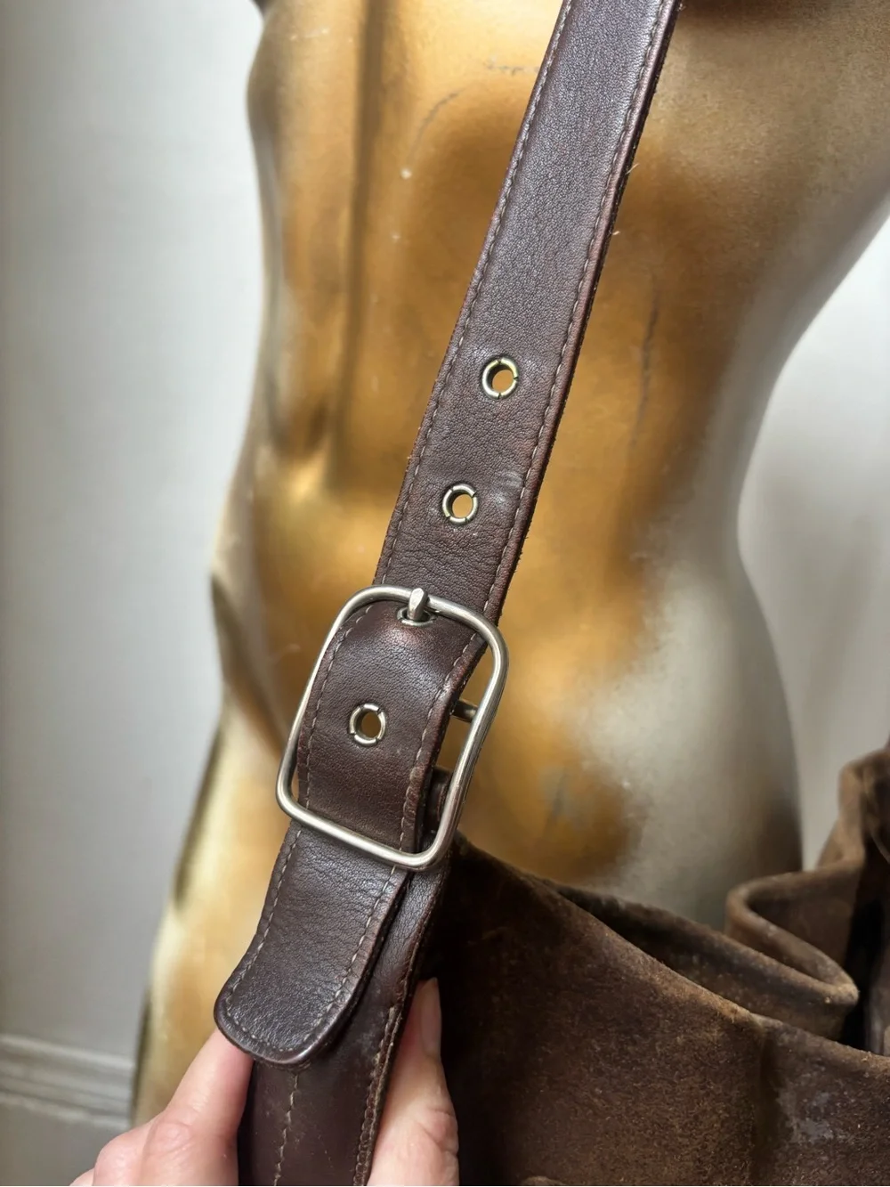 Vintage Coach Suede Bucket Bag